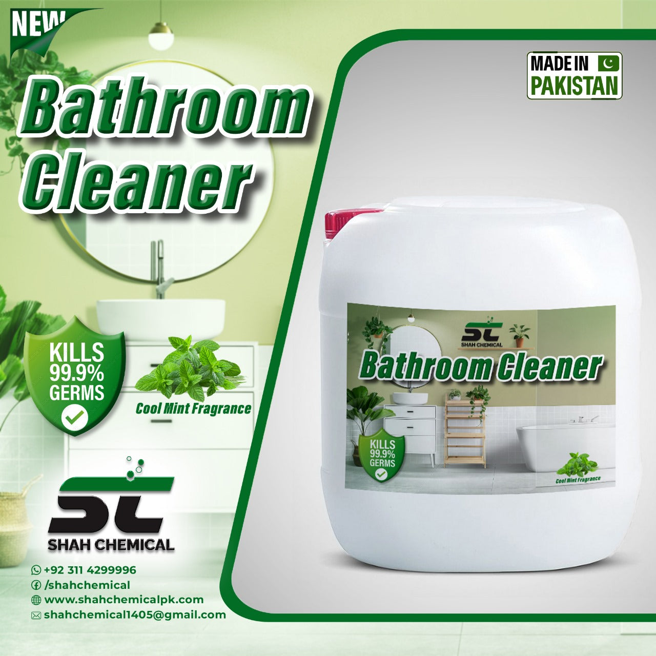 SHAH CHEMICALS Anti-Bacterial Bathroom Cleaner Cool Mint Fragrance - 30 litre SHAH CHEMICALS all purpose cleaner detailing auto leather cleaner bathrooms best auto glass cleaner best glass cleaners best leather cleaner car glass cleaner car leather cleaner carpet cleaner cleaner diy glass cleaner glass cleaner how to make window glass cleaner leather cleaner leather cleaner and conditioner lexol leather cleaner natural glass cleaner