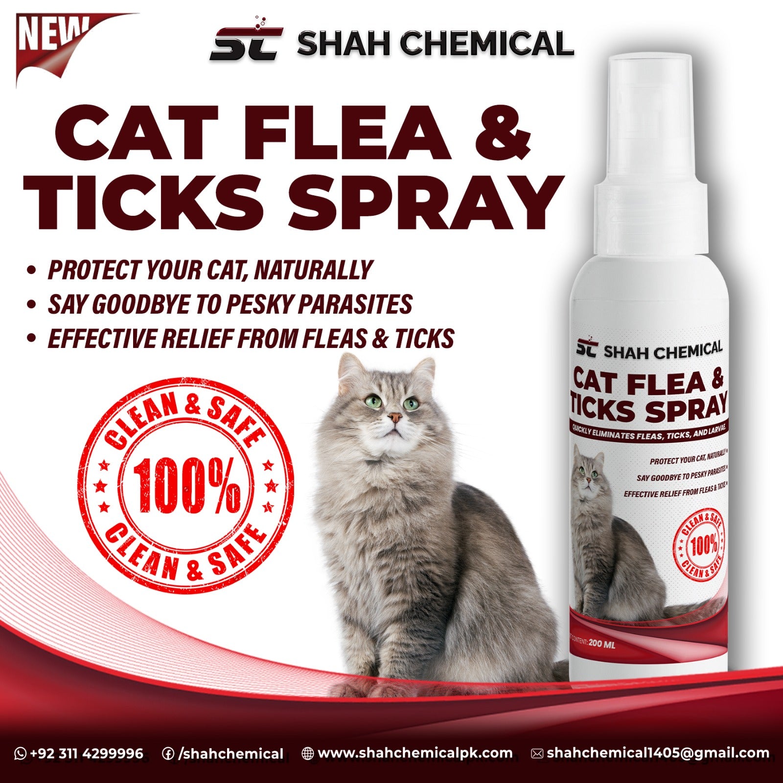 Cats Flea Ticks Spray 120 ml – SHAH CHEMICALS