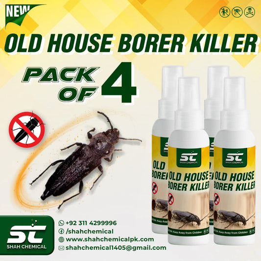 Pack of 4 Old House Borer Killer Ready For Use Spray - 120 ml