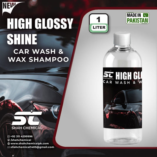 SHAH CHEMICALS High Glossy Shine Car Wash shampoo & Wax Shampoo - 1 Litre SHAH CHEMICALS