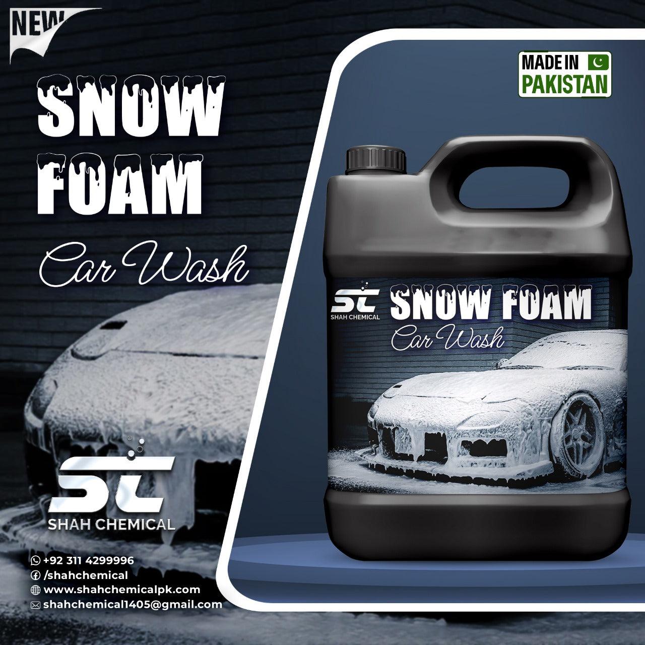 Snow Foam Car Shine Wash & wax Shampoo - 4 Litre – SHAH CHEMICALS