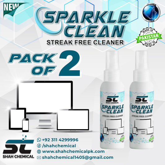 Pack of 2 Sparkle Clean , LCD , LED , MOBILE SCREEN , LAPTOP , GLASSES Cleaner - 100 ml
