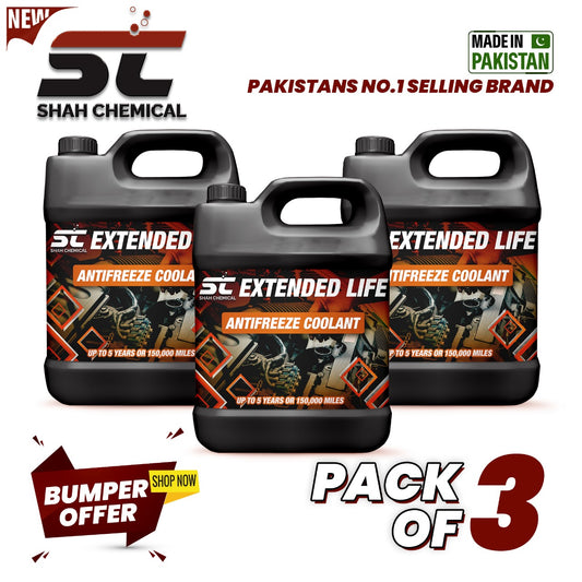 SHAH CHEMICALS Pack of 3 Anti-Rust Heavy Duty Coolant For All Vehicle - 4 litre SHAH CHEMICALS anti rust coolant antifreeze coolant antifreeze coolant test strips car coolant car coolant formulation car engine coolant coolant coolant anti rust coolant flush coolant formulation engine coolant freeze point of coolant green coolant pint coolant
