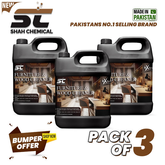 Pack of 3 Furniture & Wood cleaner ( ready for use ) - 4 liter