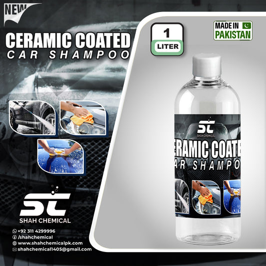 Ceramic coated car wash and wax shampoo
