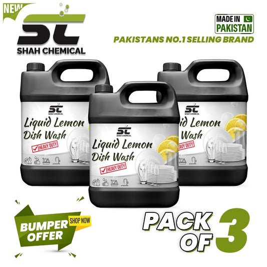 Pack of 3 Heavy duty Liquid Dish Wash - 4 litre