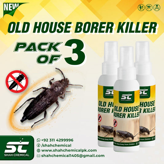 Pack of 3 Old House Borer Killer Ready For Use Spray - 120 ml