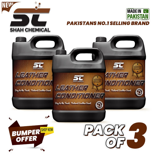 Pack of 3 Leather Cleaner & Conditioner - 4 litre