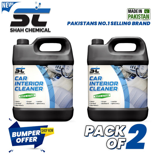 SHAH CHEMICALS Pack of 2 Car Interior Cleaning and Disinfectant - 4 litre SHAH CHEMICALS