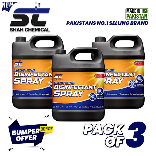 Pack of 3 Sanitizing Disinfectant Spray 4 liter