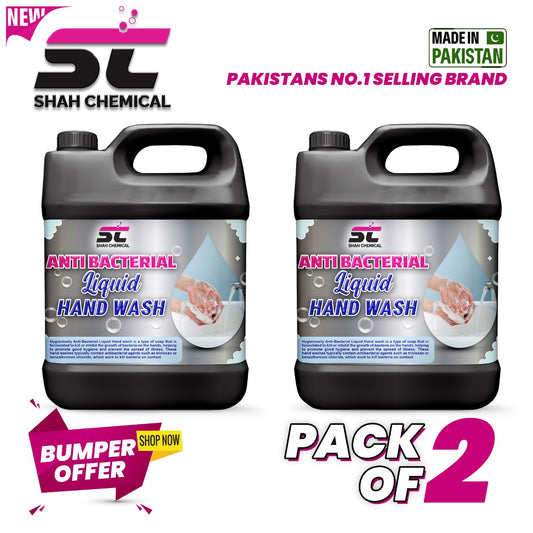 SHAH CHEMICALS Pack of 2 Anti-Bacterial Liquid Hand Wash Soap - 4 litre SHAH CHEMICALS