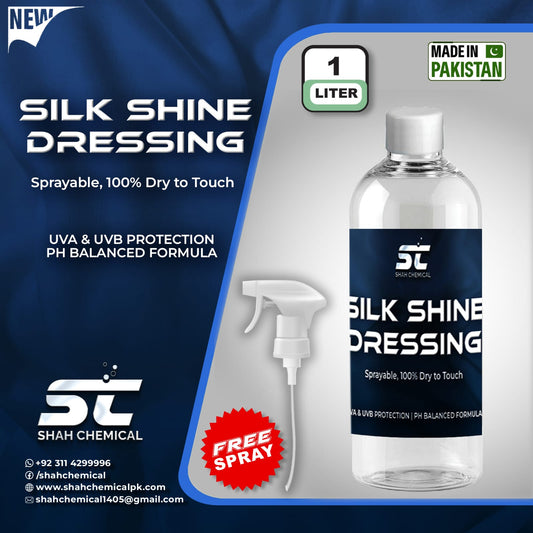 SHAH CHEMICALS Silk Shine Dressing Mate Polish Anti-Bacterial For Vehichle Interior - 1 litre SHAH CHEMICALS