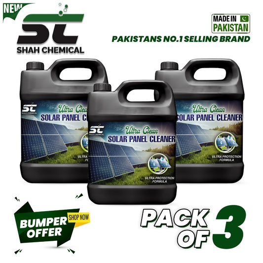 Pack of 3 Ultra Clean Solar Panel Cleaner - 4 litre