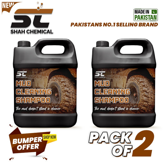 Pack of 2 Mud , Dirt Heavy Duty Car wash & wax shampoo - 4 litre