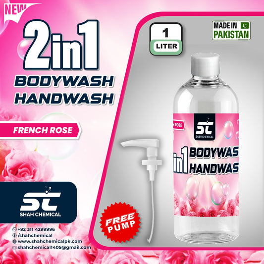 2 in 1 Bodywash and handwash ( french rose ) - 1 litre