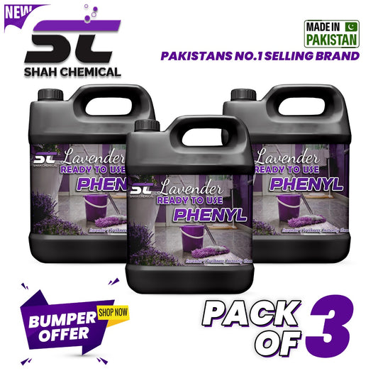 Pack of 3 Levender Ready To Use Phenyl  4 Liter