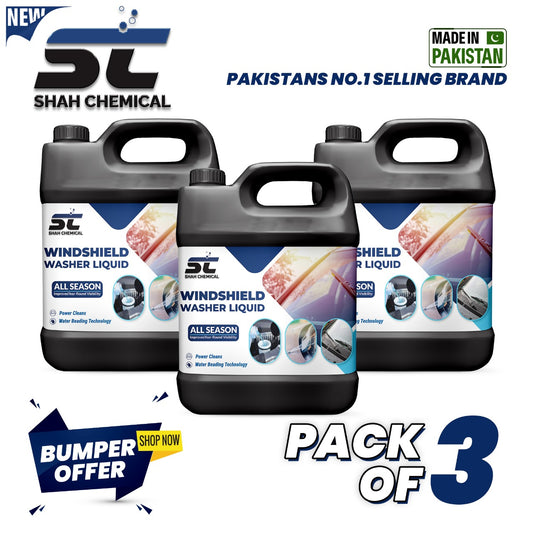 Pack of 3 Vehicle WindSheild Washer Fluid - 4 litre