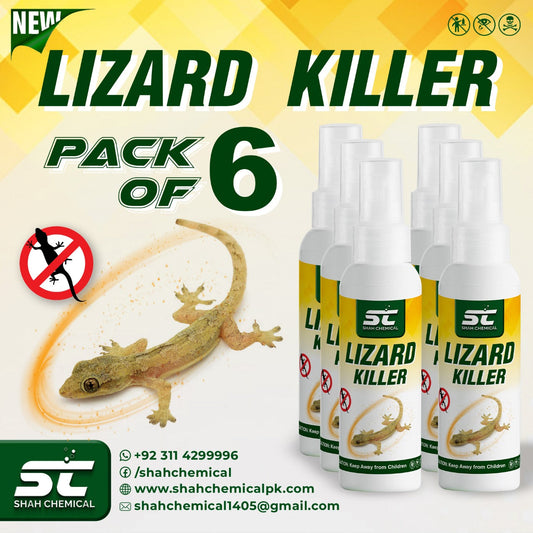 Pack of 6 Lizard Killer Reppelent Ready For Use Spray - 120 ml