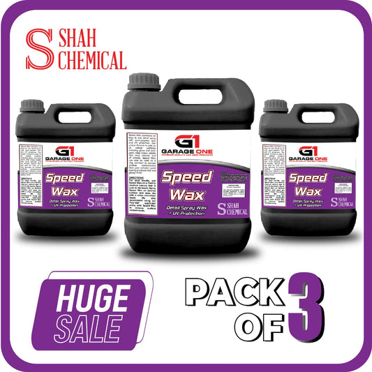 Pack of 3 G-1 Speed Wax Car Wash and Wax Shampoo - 4 litre