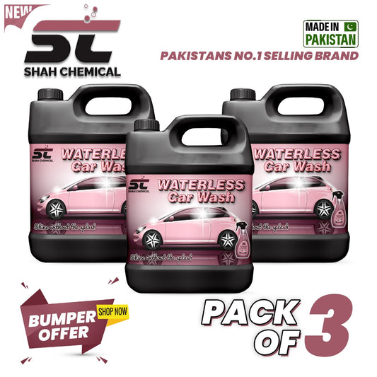 Pack of 3 Water Less Car Wash Ready For Use - 4 litre