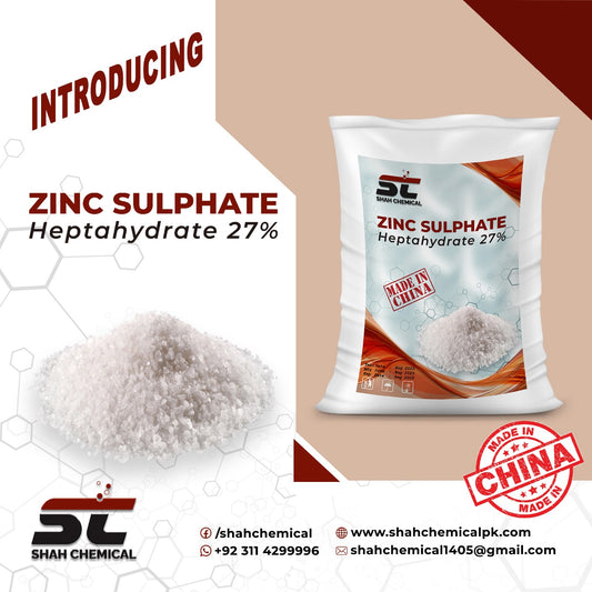 SHAH CHEMICALS Zinc Sulphate Heptahydrate 27% - 25 kg bag SHAH CHEMICALS