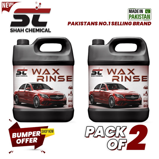 Pack of 2 Wax Rinse Sealant Car wash & wax shampoo - 4 litre