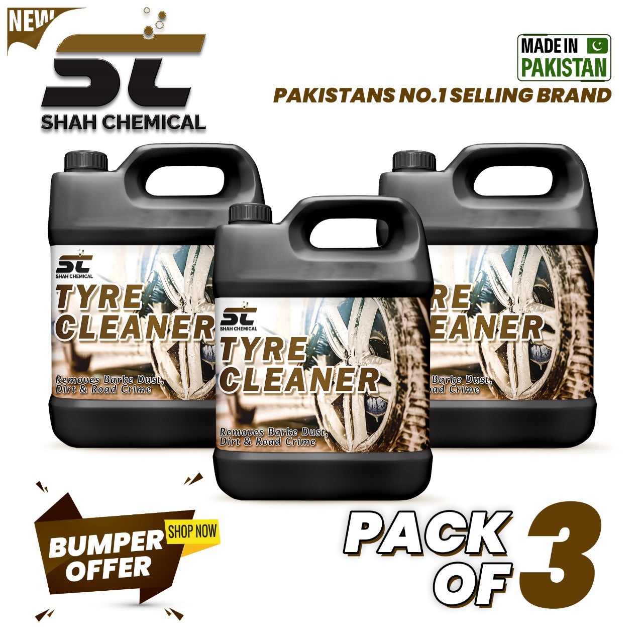 SHAH CHEMICALS Pack of 3 Vehicle Tyre / Wheel Cleaner  - 4 litre SHAH CHEMICALS best wheel and tire cleaner best wheel cleaner bmw wheel cleaner car wheel cleaner car wheel cleaner gel ceramic coating wheels chemical guys diablo wheel cleaner chemical guys wheel cleaner diablo wheel cleaner ez wheel cleaner hot rims wheel cleaner how to clean wheels sonax wheel cleaner top wheel cleaner ultima wheel cleaner gel