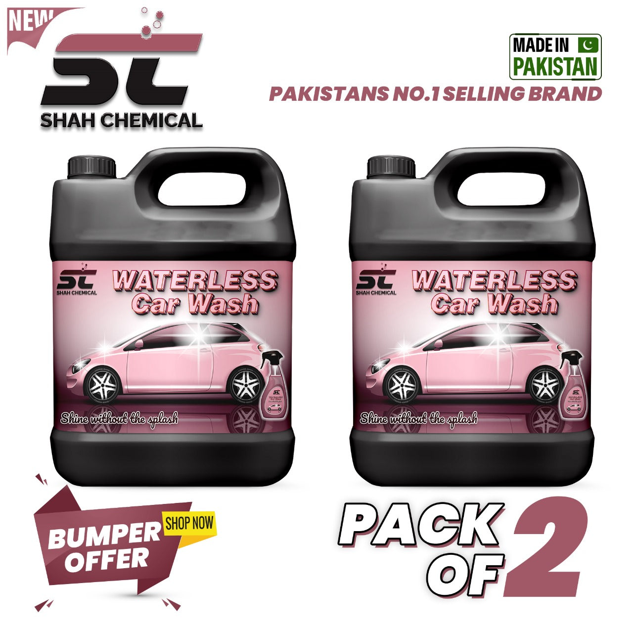 SHAH CHEMICALS Pack of 2 Water Less Car Wash Ready For Use - 4 litre SHAH CHEMICALS best waterless car wash cheap waterless car wash clean car without water grey water car wash how to use a waterless car wash is shine armor the ultimate waterless car wash? shine armor waterless car wash top rated best waterless car wash product top rated waterless car wash waterless car wash waterless carwash