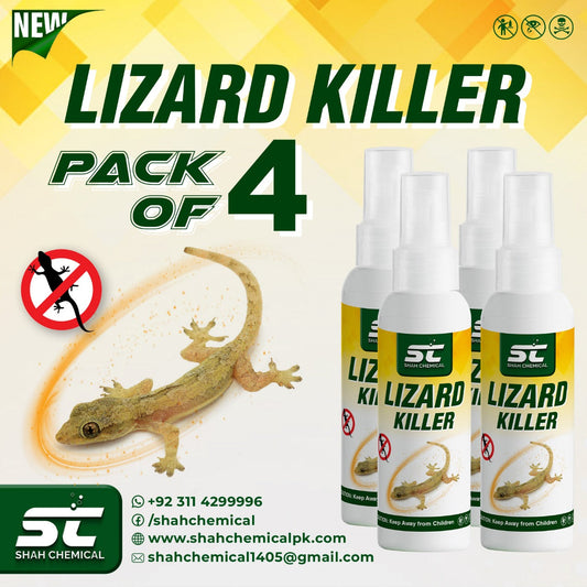 Pack of 4 Lizard Killer Reppelent Ready For Use Spray - 120 ml