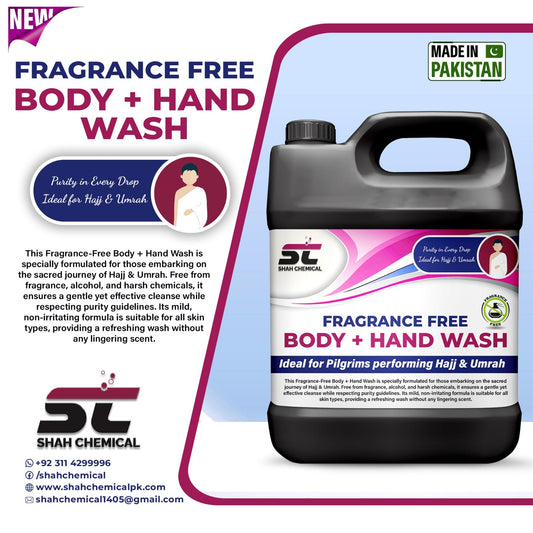 Fragrance Free Body + Hand Wash - 4 litre