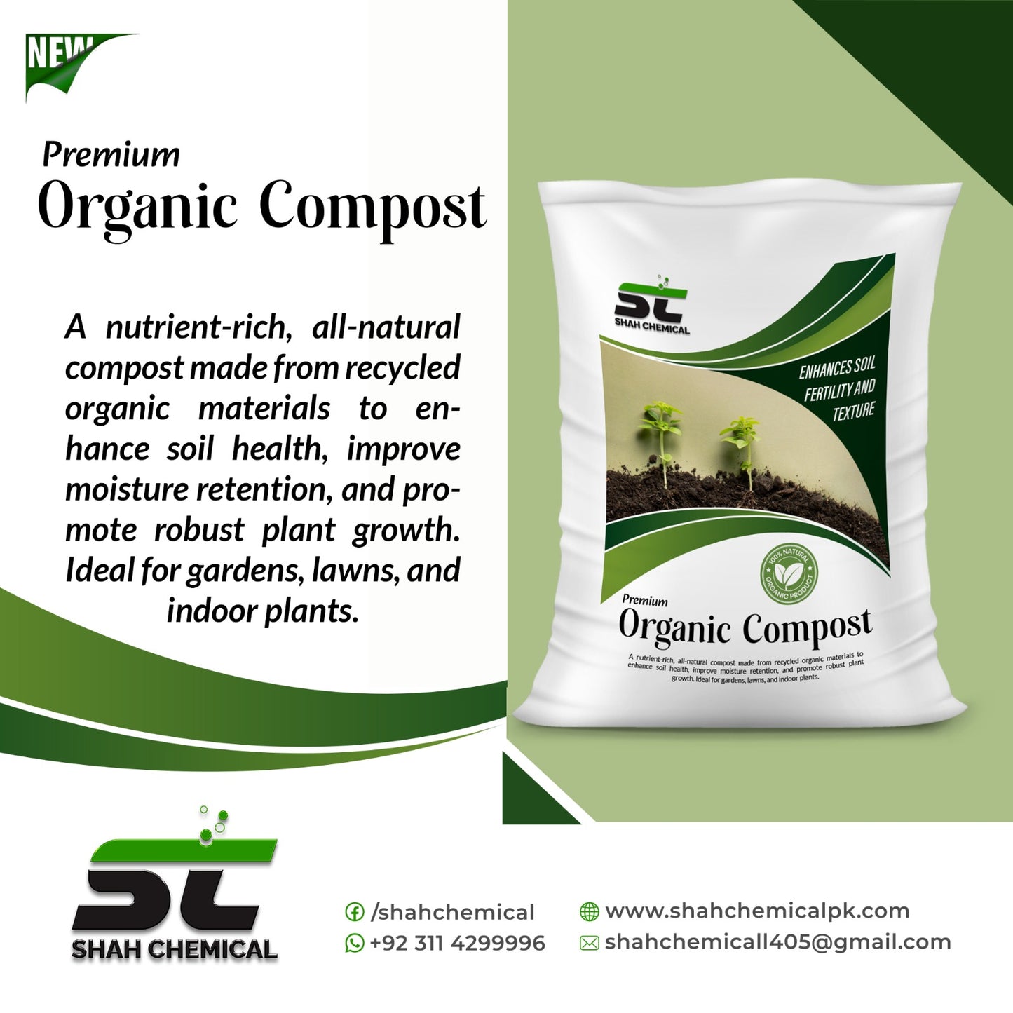 Premium Organic Compost Booster For Plants & Flower