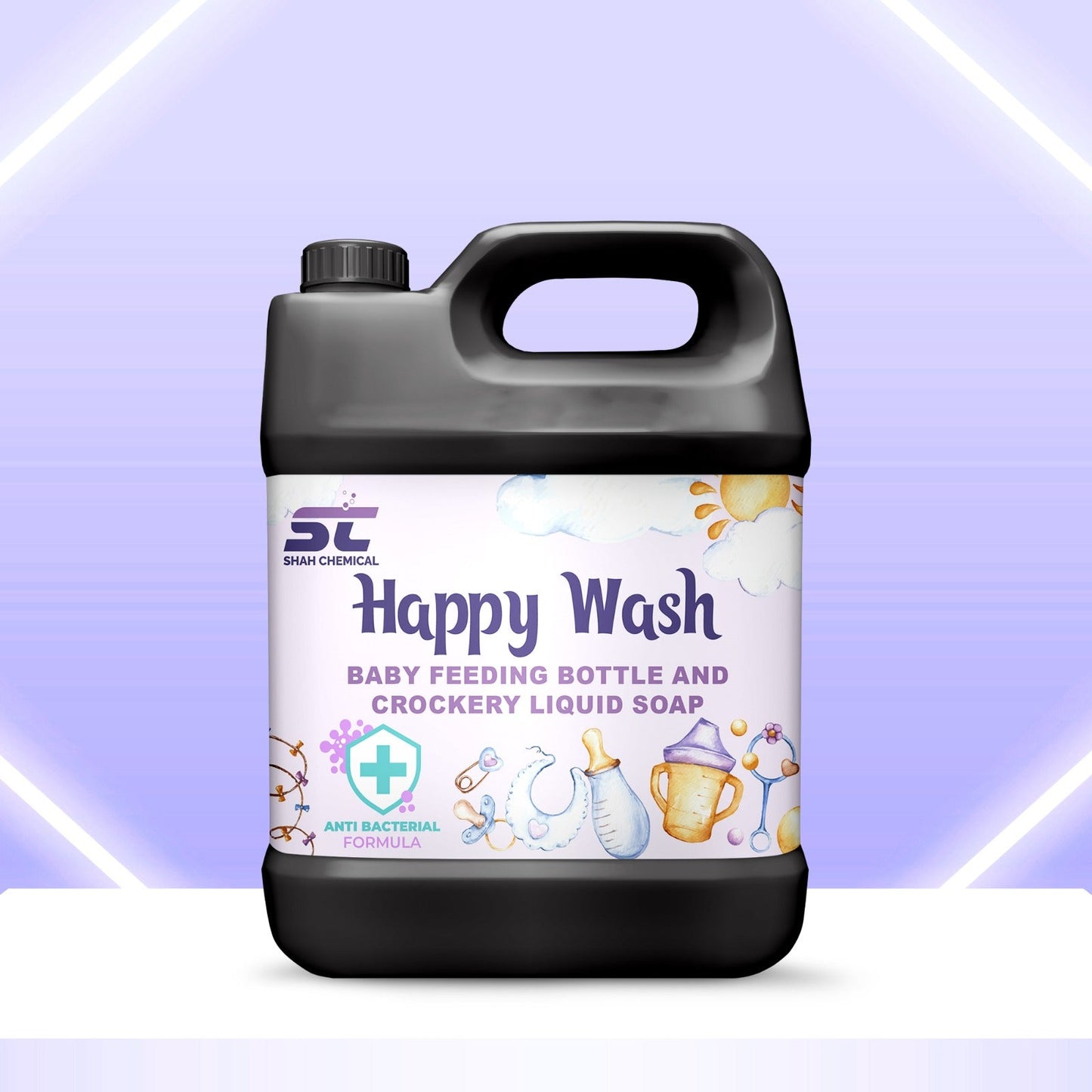 Happy Wash (baby feeding bottle and crockery liquid soap) - 4 litre