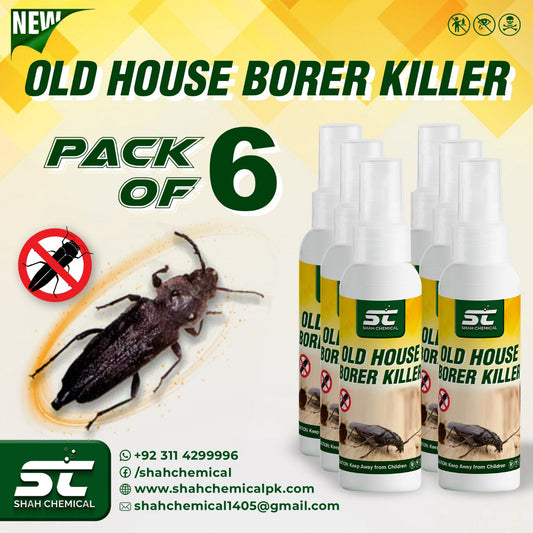 Pack of 6 Old House Borer Killer Ready For Use Spray - 120 ml
