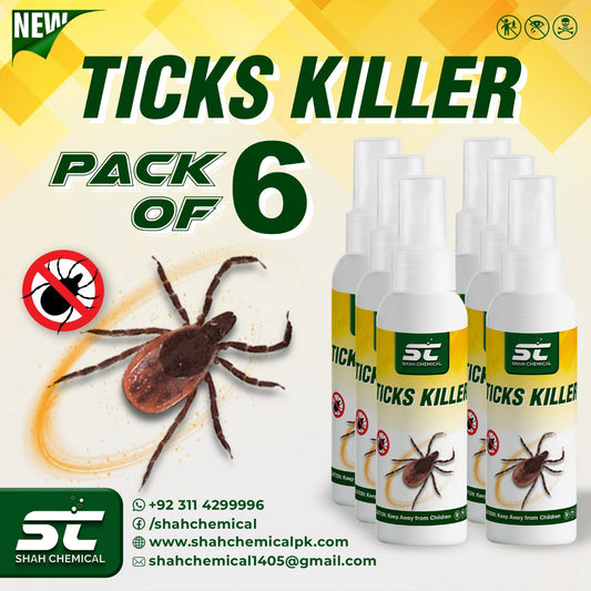 Pack of 6 Ticks Killer Ready For Use Spray - 120 ml