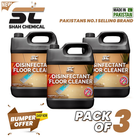 SHAH CHEMICALS Pack of 3 Disinfectant Floor & Multi-Purpose Cleaner - 4 litre SHAH CHEMICALS