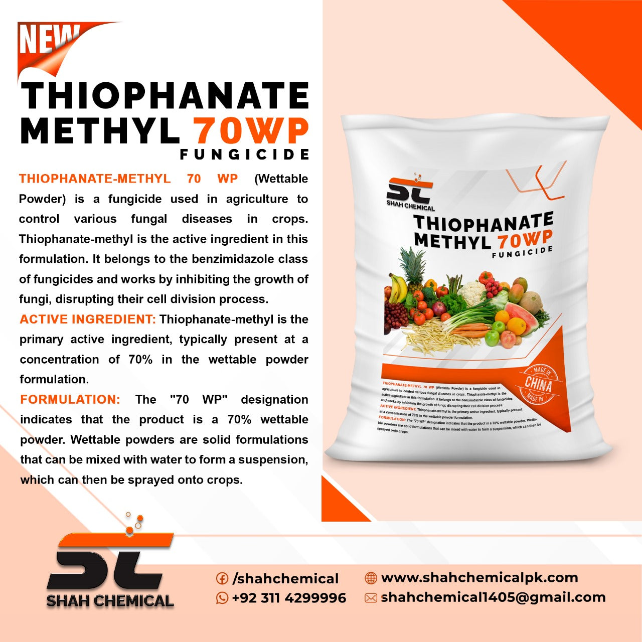 Thiophanate-methyl 70 WP - MADE IN CHINA