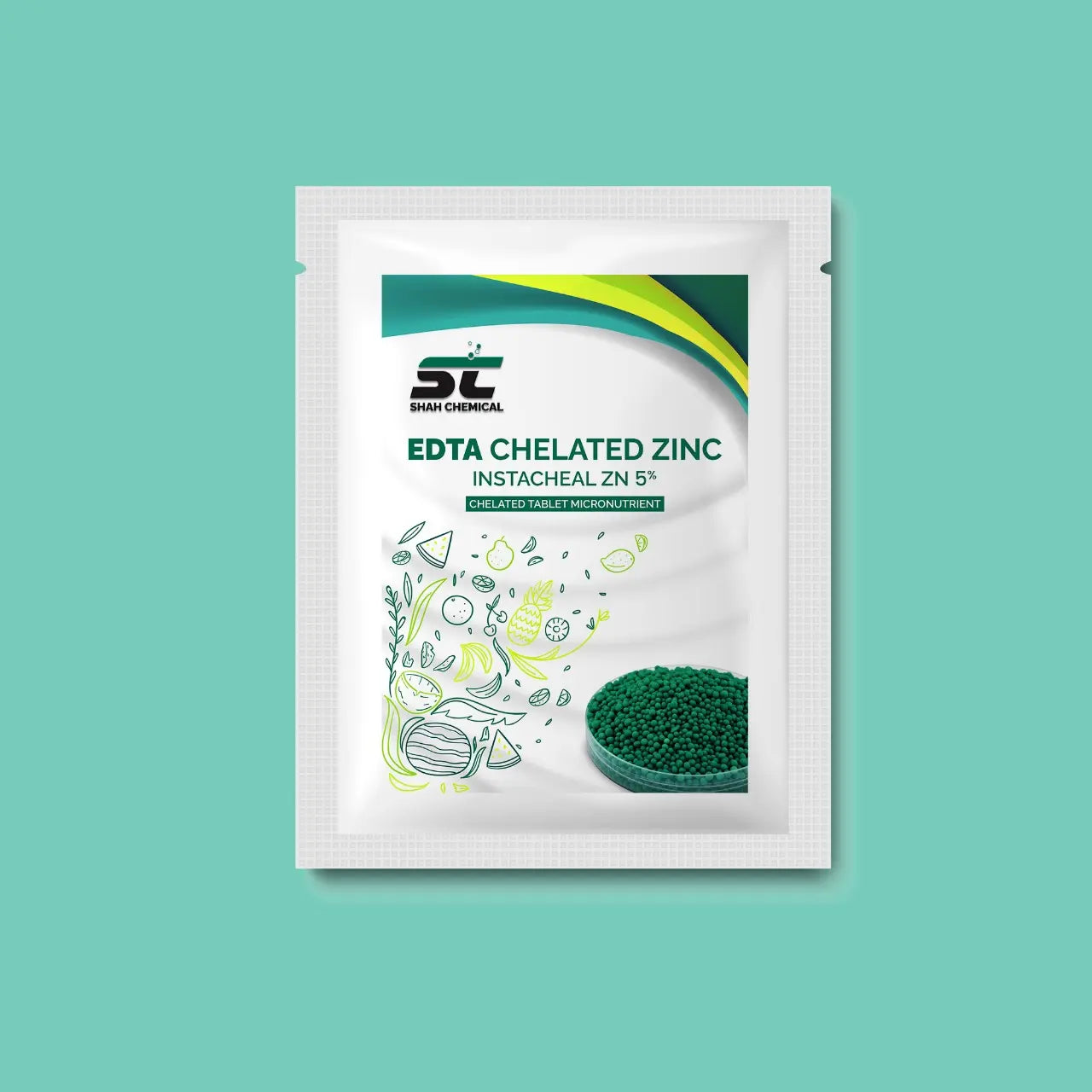 SHAH CHEMICALS EDTA Chelated ZINC instacheal ZN 5% - 1 kg pack SHAH CHEMICALS