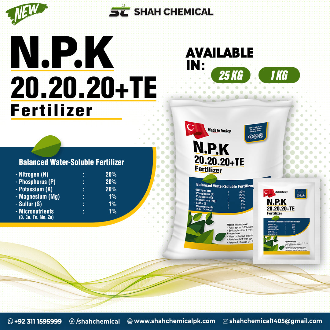 N.P.K 20-20-20+TE Fertilizer - MADE IN TURKEY (Powder Form)
