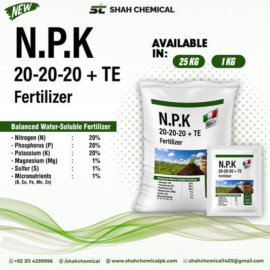 N.P.K 20-20-20+TE Fertilizer - MADE IN ITALY (Powder Form)