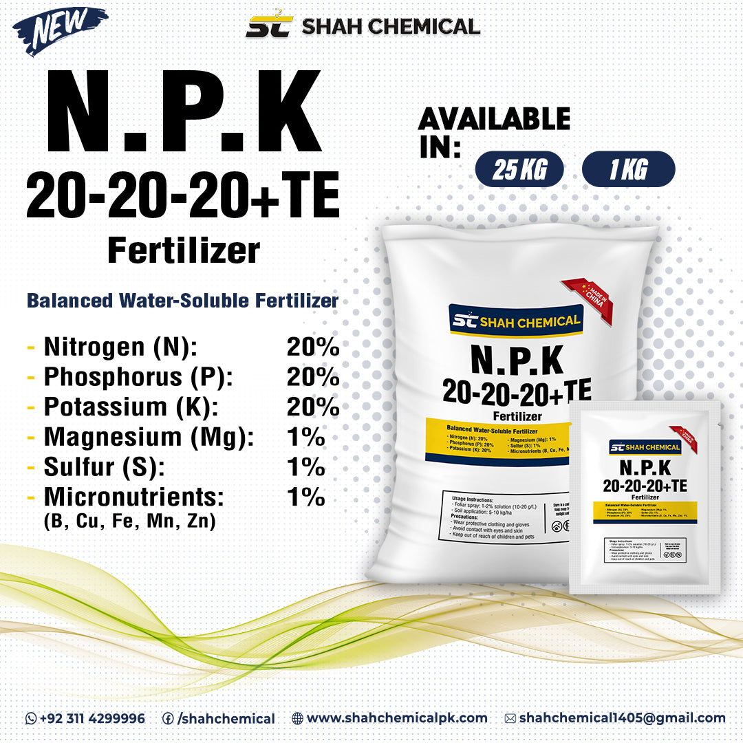 N.P.K 20-20-20+TE Fertilizer - MADE IN CHINA (Powder Form)