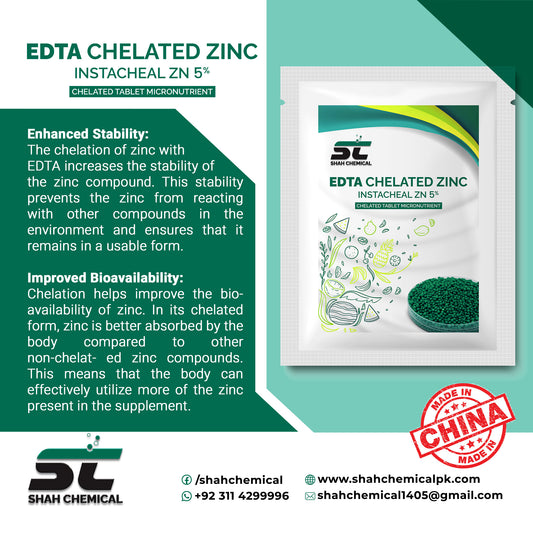 EDTA Chelated ZINC instacheal ZN 5% - MADE IN CHINA