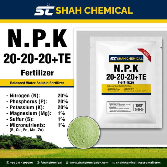 N.P.K 20-20-20+TE Fertilizer - MADE IN CHINA (Powder Form)