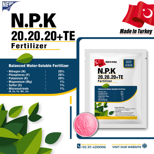N.P.K 20-20-20+TE Fertilizer - MADE IN TURKEY (Powder Form)