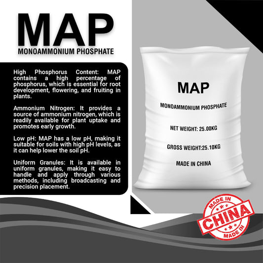 SHAH CHEMICALS Monoammonium phosphate (MAP) - 25 kg Bag Made in CHINA SHAH CHEMICALS