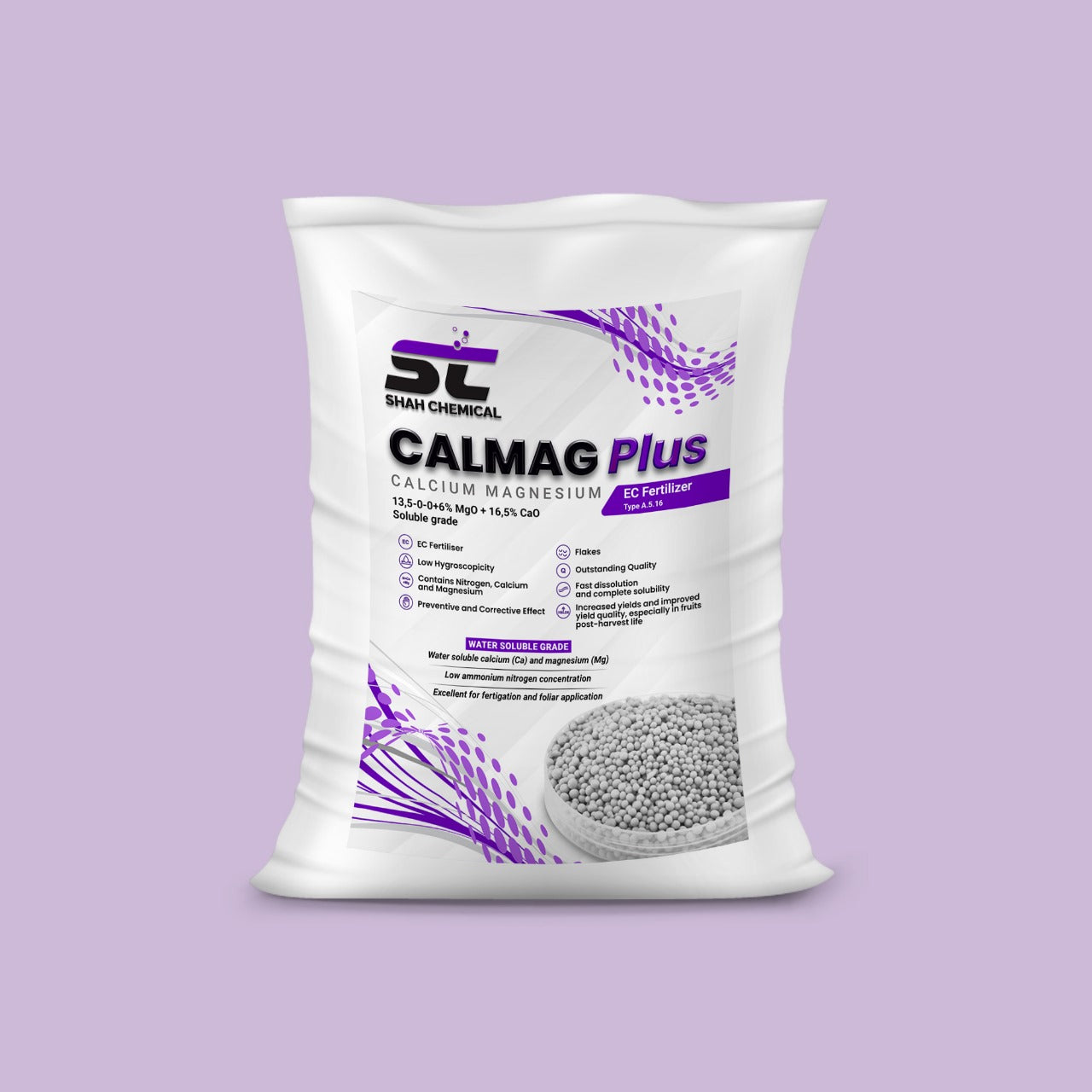 SHAH CHEMICALS CALMAG PLUS Calcium Magnesium - 25 kg bag SHAH CHEMICALS