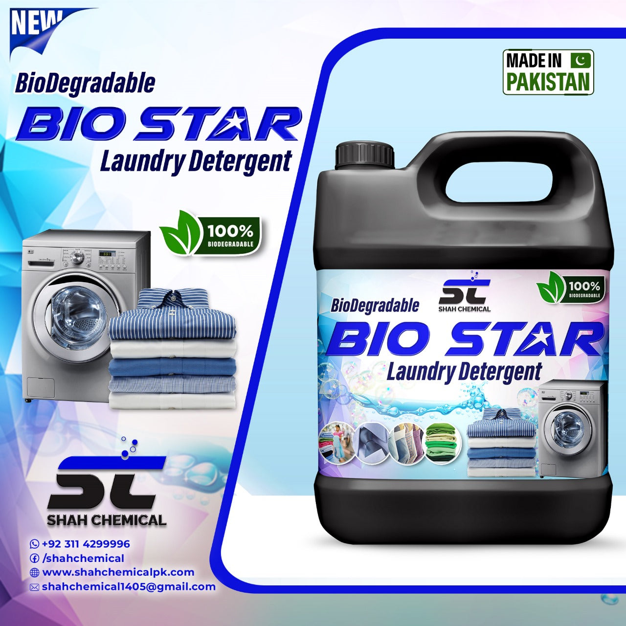 Bio Star Laundry Detergent ( BioDegradable ) - 4 litre