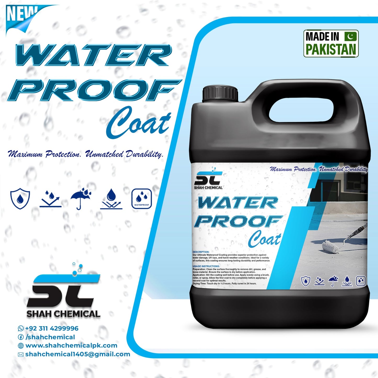 Water Proof Coat - 4 litre