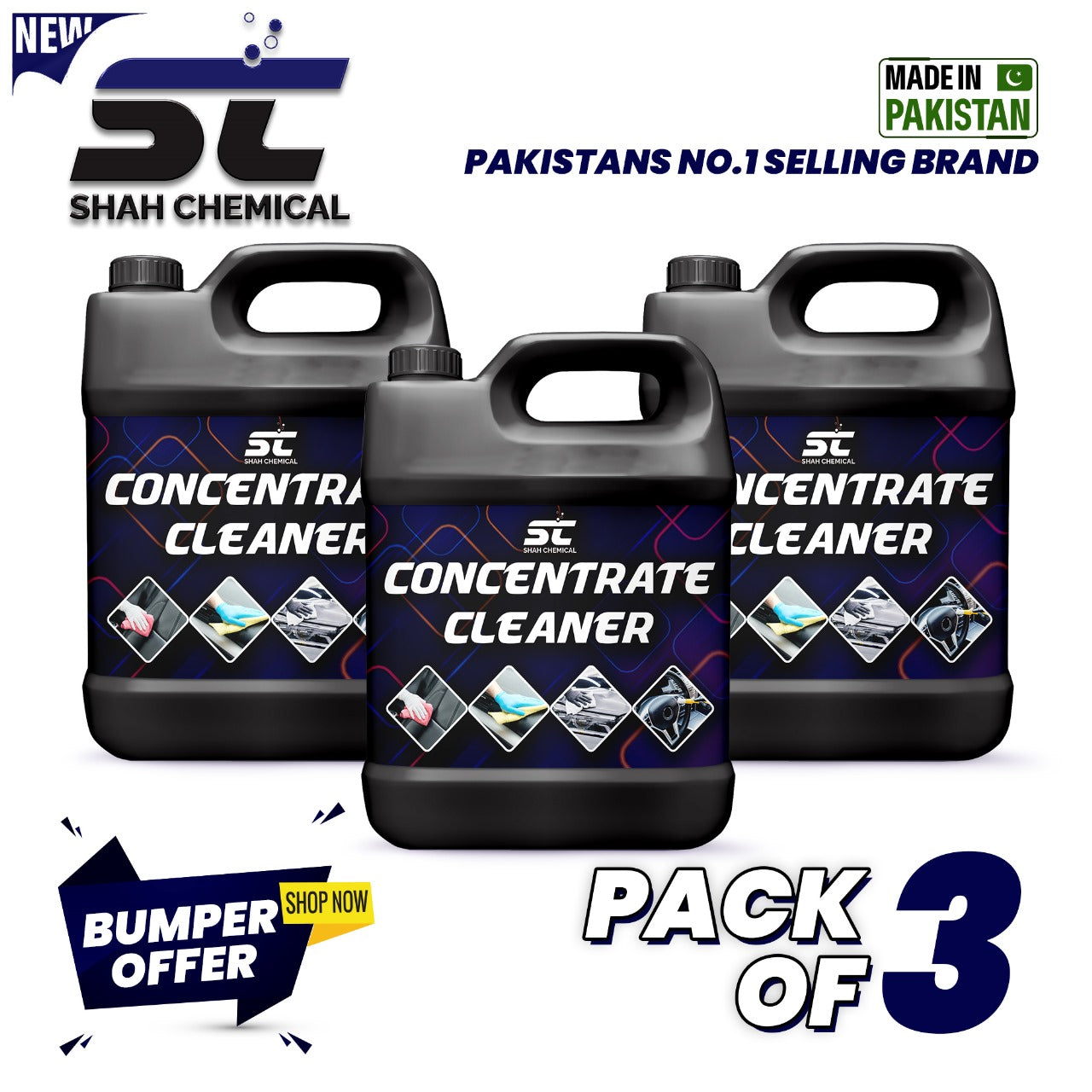 SHAH CHEMICALS Pack of 3 Concentrated Cleaner All Purpose Cleaner - 4 litre SHAH CHEMICALS carpro multi x all purpose cleaner concentrate!! multi purpose multi purpose cleaner multi surface cleaner multipurpose cleaner nontoxic multi purpose cleaner