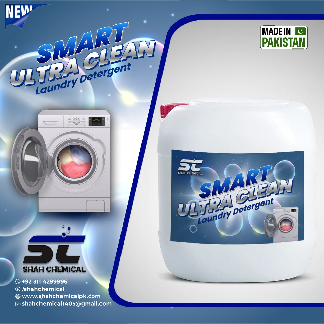 Smart Ultra Clean Laundry Liquid Detergent - 20 litre