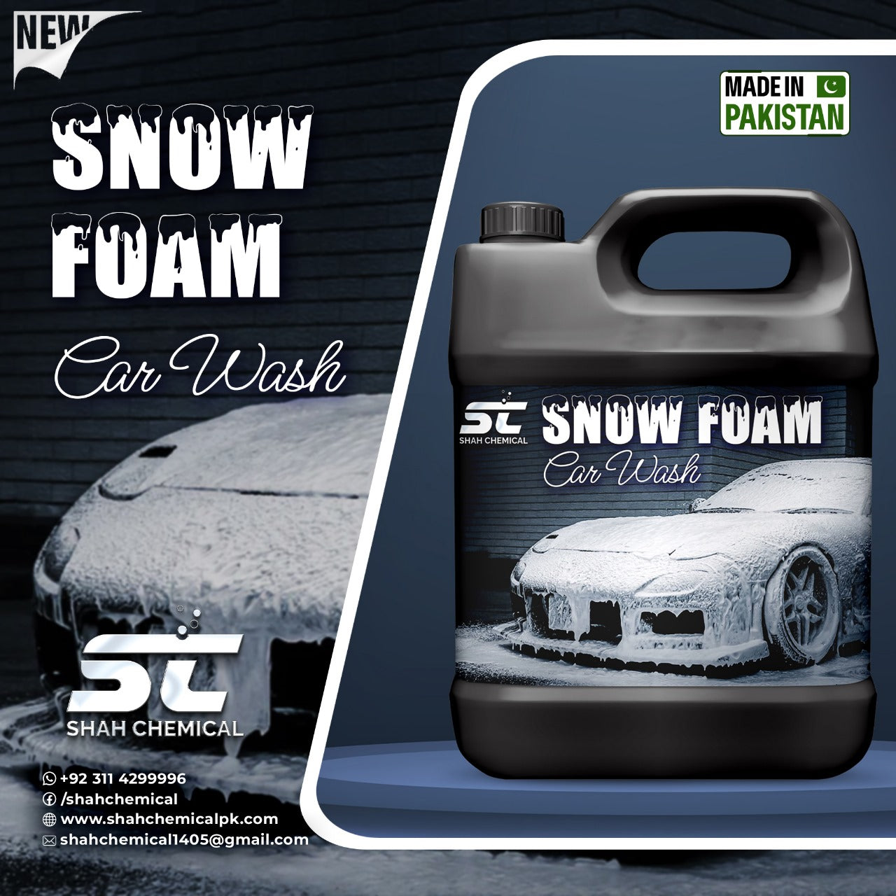 Snow Foam Car Shine Wash & wax Shampoo - 4 Litre